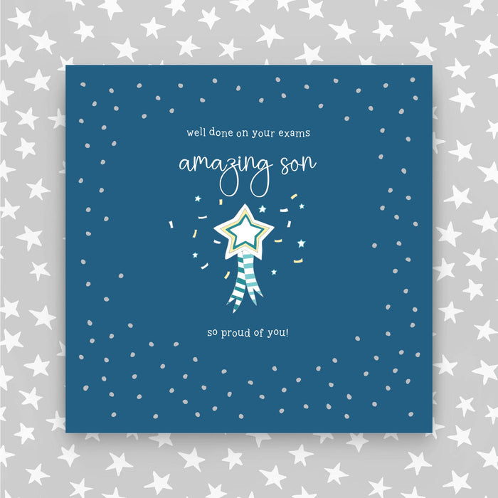 Well Done on your exams amazing Son Greeting Card (GR74)