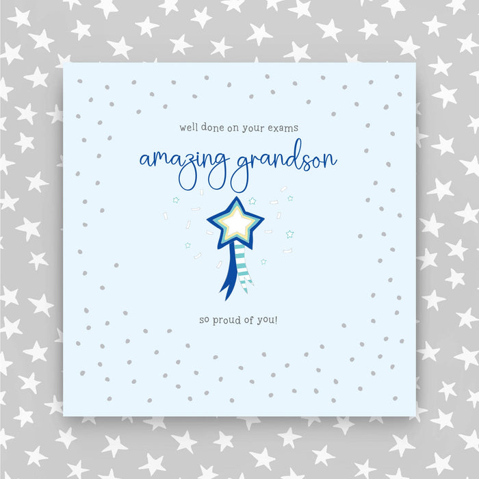 Well Done on your exams amazing Grandson Greeting Card (GR76)