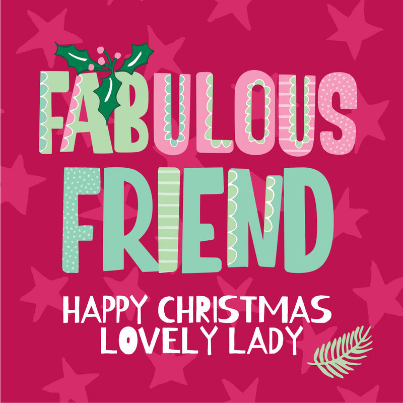 Christmas Coaster - Fabulous Friend (C01)