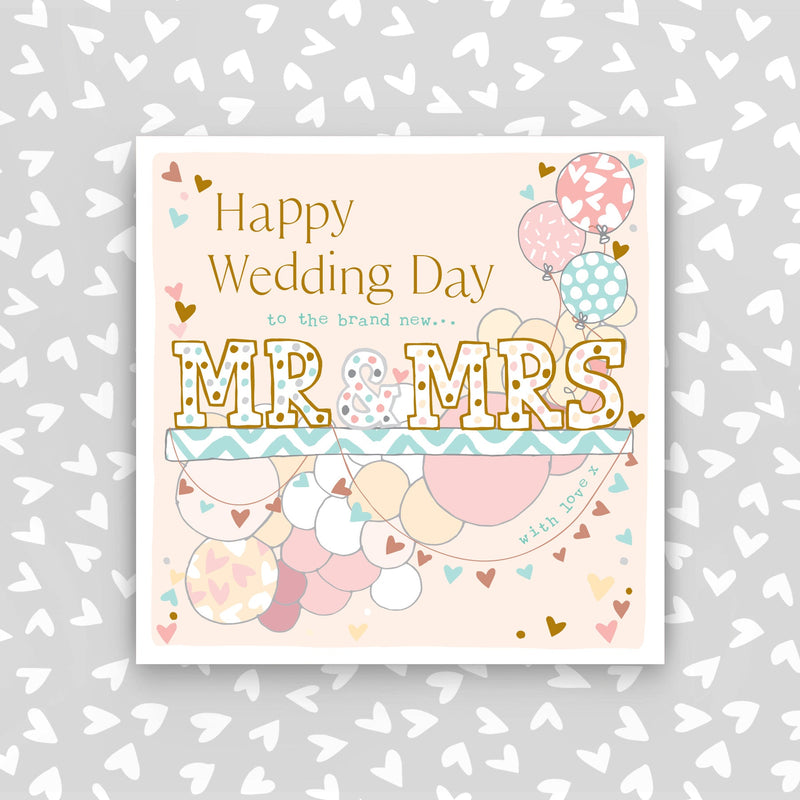 CB289 - Happy Wedding Day to the brand new Mr & Mrs greeting card