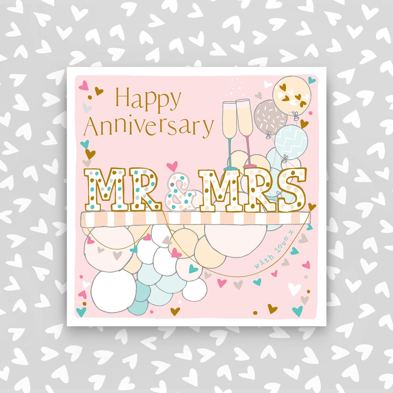 CB291 - Happy Anniversary - MR & MRS greeting card