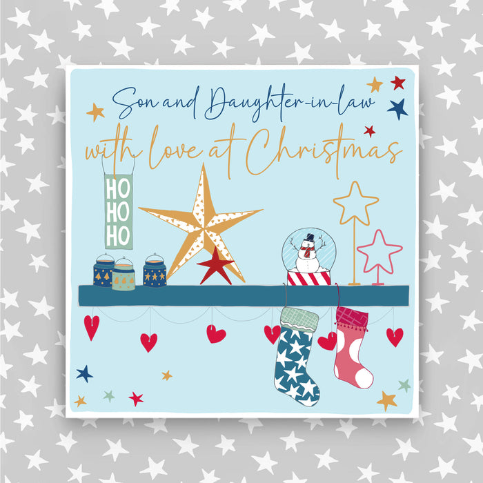 Son & Daughter in law - With a love at Christmas greeting card (CC09)