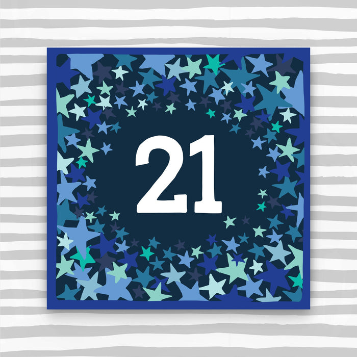 21st Birthday Card - Male Pattern Birthday Card (CK30)