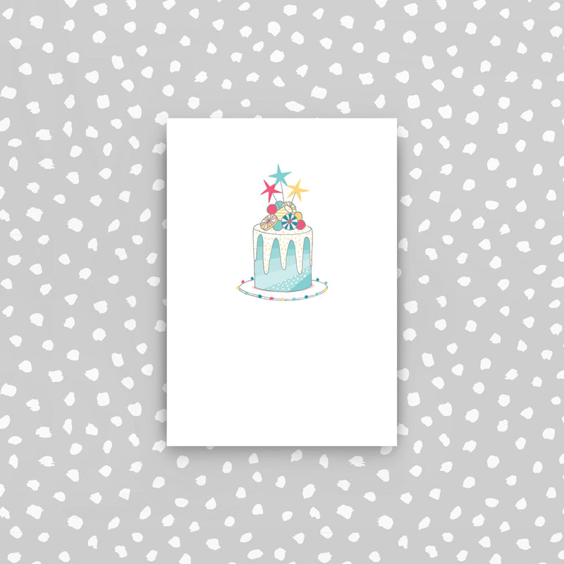 D16 - Blue cake mini card