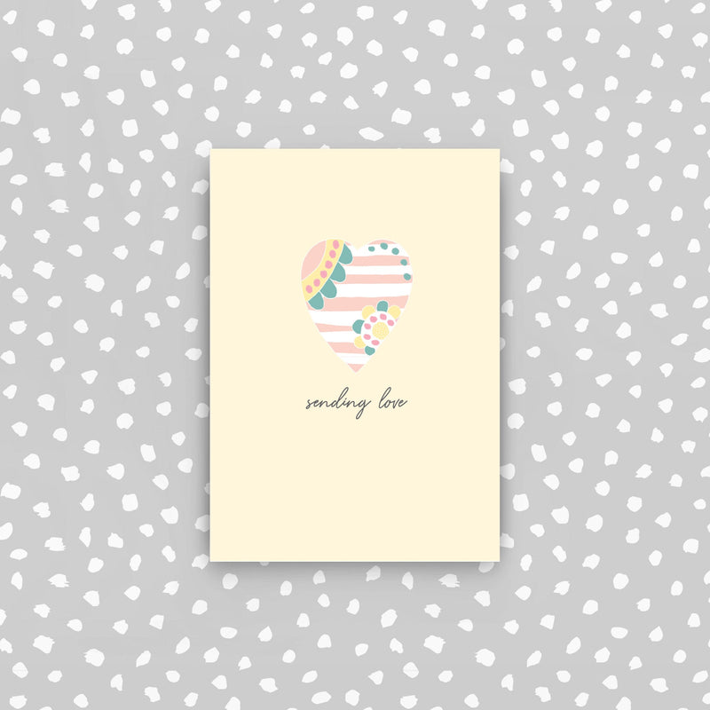 D23 - Heart - sending love mini card
