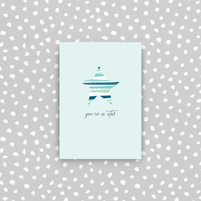 D24 - You're a star on blue mini card