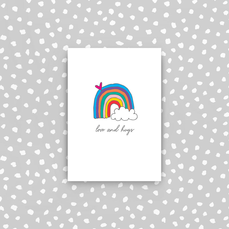 D29 - Rainbow - love and hugs mini card