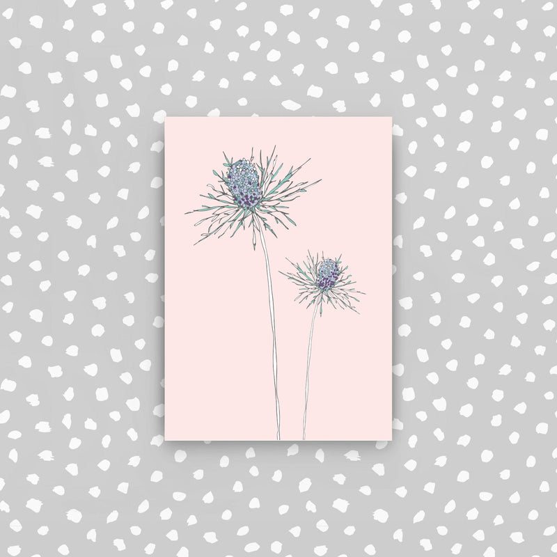 D37 - Two thistles mini card