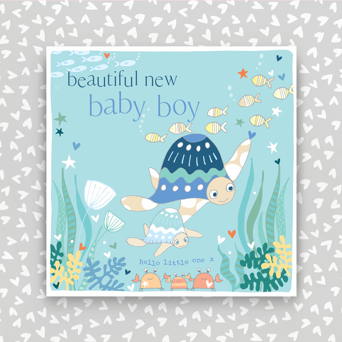 Beautiful New Baby Boy greeting card (FB232)