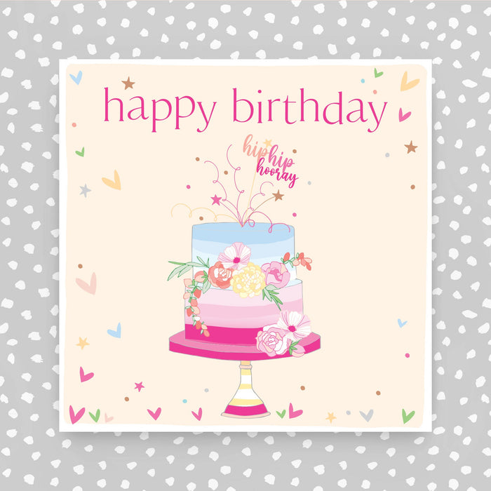 Happy Birthday - celebration cake greeting card (FB249)