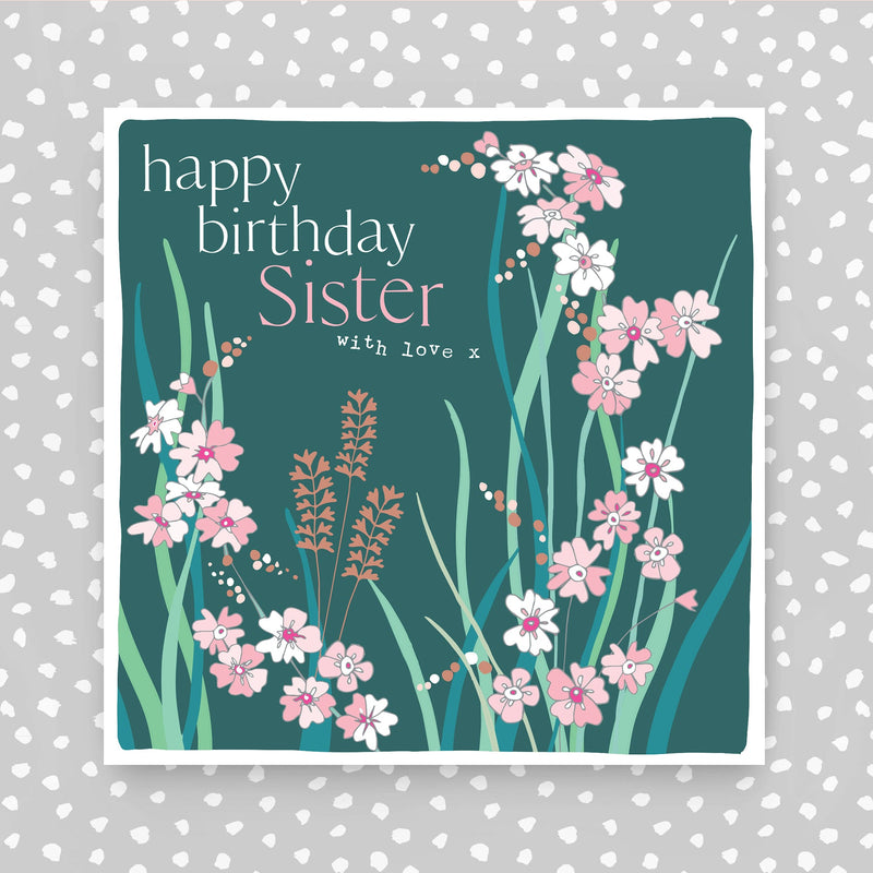 Happy Birthday Sister with love Greeting Card (FB268)