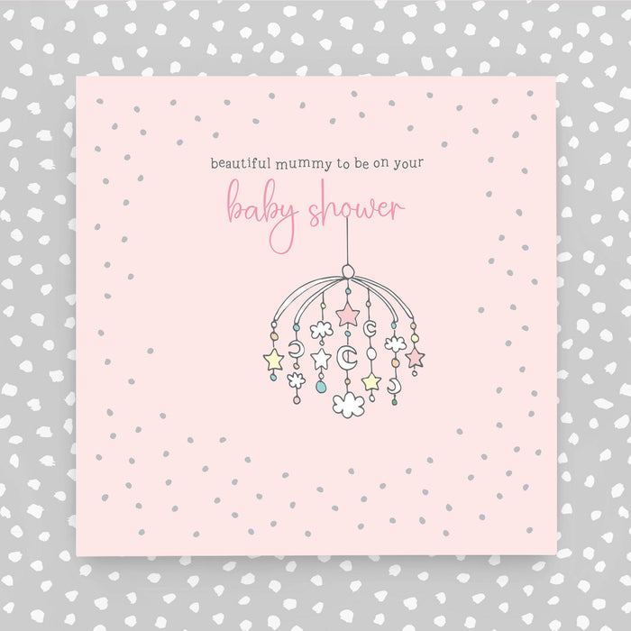 Beautiful mummy to be on your baby shower greeting card (GR01)