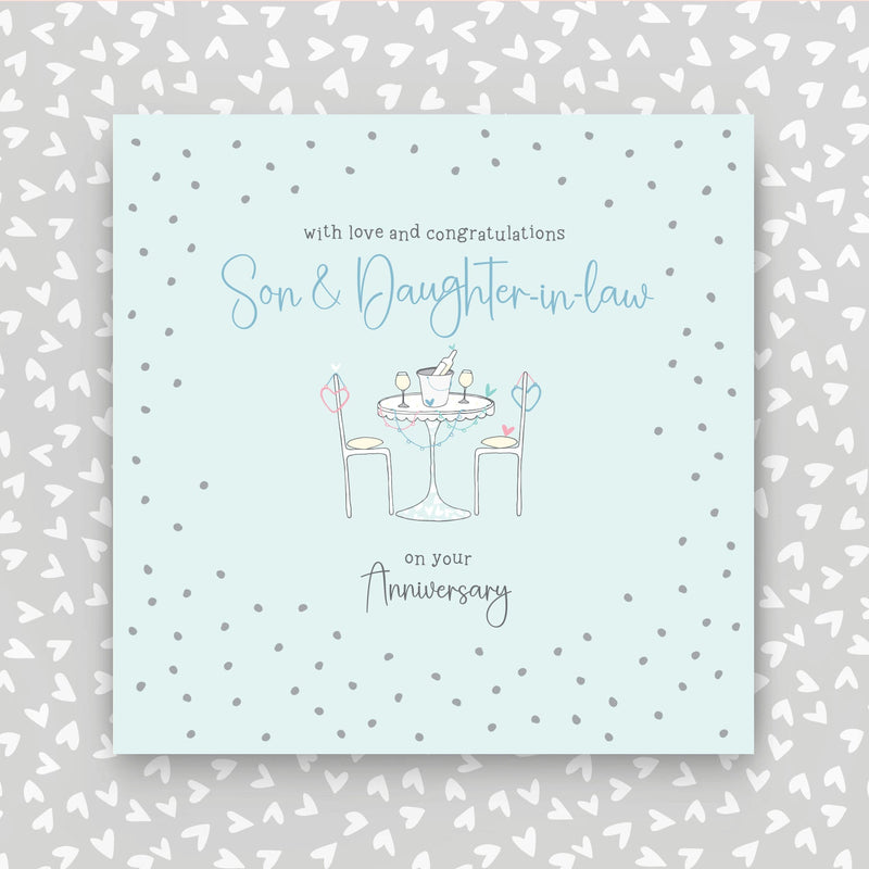 Son and Daughter-in-law on your Anniversary greeting card (GR111)