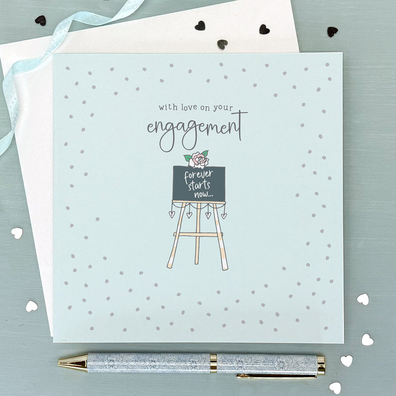 With love on your Engagement greeting card (GR19)