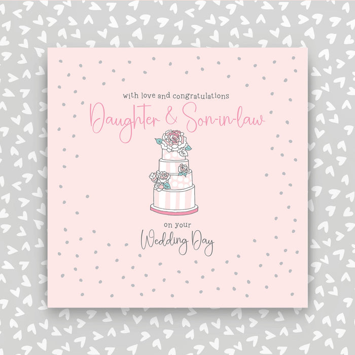 Daughter and Son-in-law on your Wedding day greeting card (GR22)