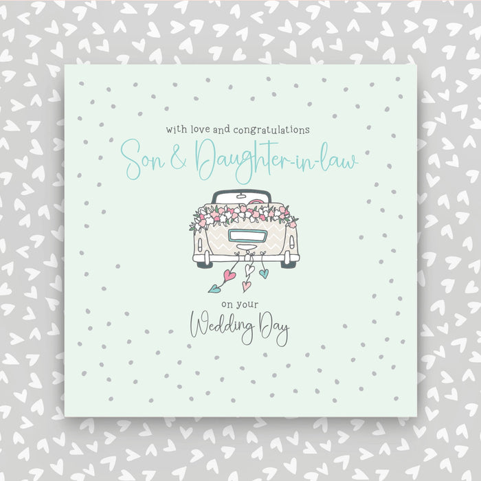 Son and Daughter-in-law on your Wedding day greeting card (GR23)