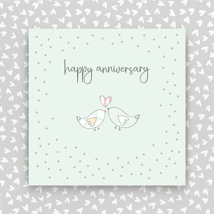 Happy Anniversary with two birds greeting card (GR27)