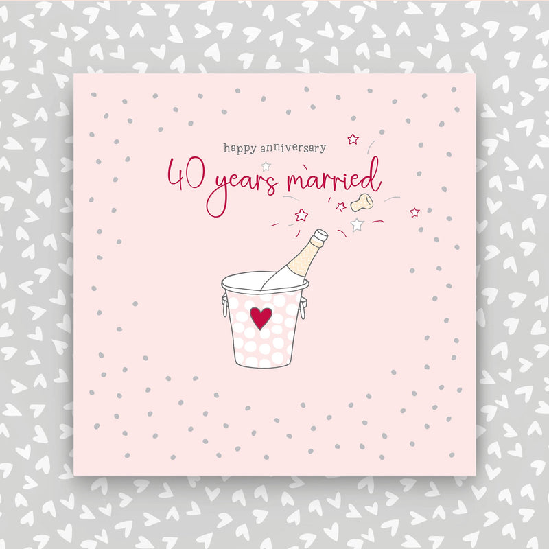 40 years married - Happy Anniversary greeting card (GR34)