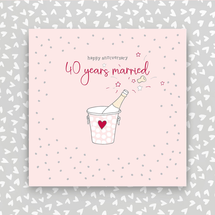 40 years married - Happy Anniversary greeting card (GR34)