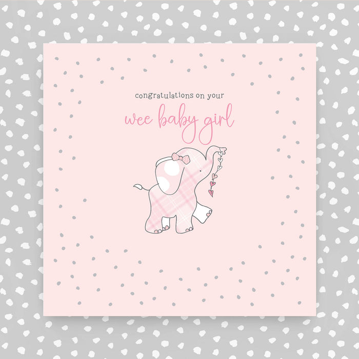 Scottish - Congratulations on your wee baby girl greeting card (GR40)