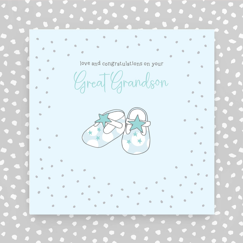 Congratulations on your new Great grandson greeting card (GR82)