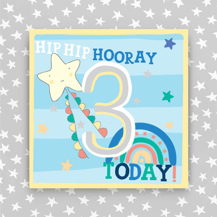 Boy Aged 3 Birthday Card (HH03)