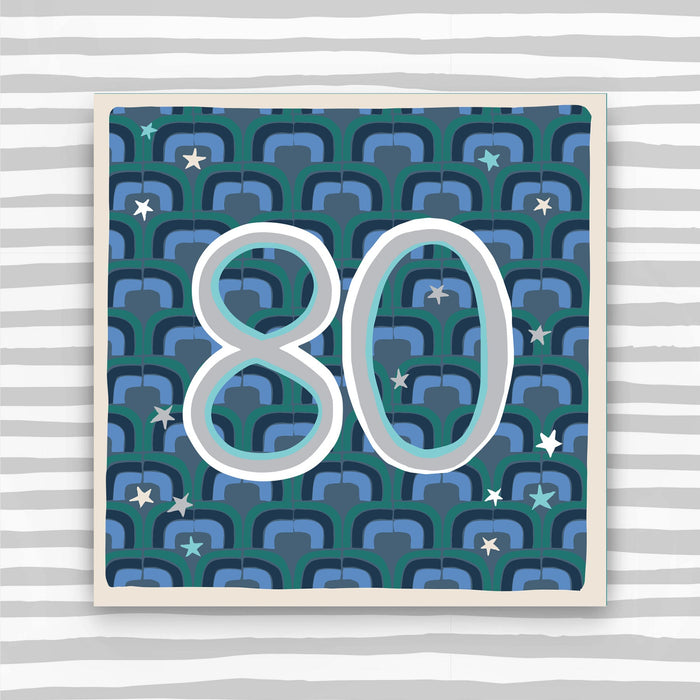 Male Aged 80 Birthday Card (HH25)