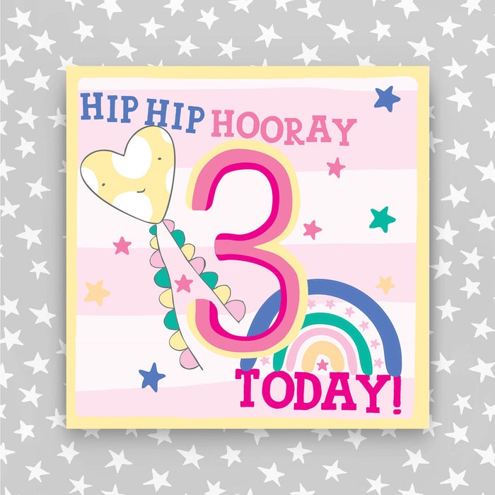 Girl Aged 3 Birthday Card (HH30)