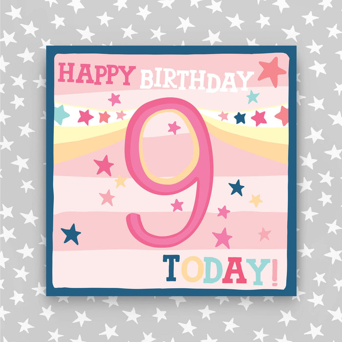 Girl Aged 9 Birthday Card (HH36)