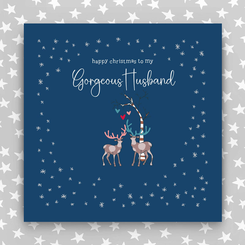 Happy Christmas to my Gorgeous Husband - Large greeting card (LGR02)