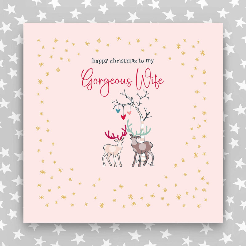 Happy Christmas to my Gorgeous Wife - Large greeting card (LGR03)
