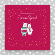 Happy Christmas to my Gorgeous Someone Special - Large greeting card (LGR04)