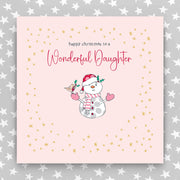 Happy Christmas to my Wonderful Daughter - Large greeting card (LGR06)
