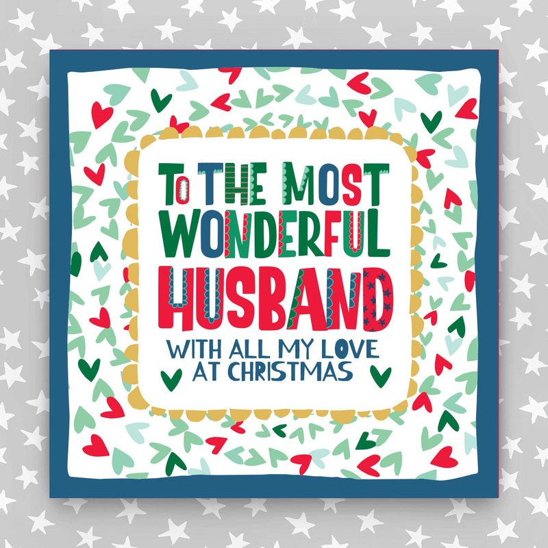 Large Christmas Card To the Most Wonderful Husband (LXTF03)