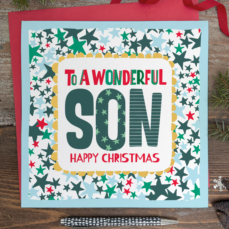 Large Christmas Card To a Wonderful Son (LXTF05)