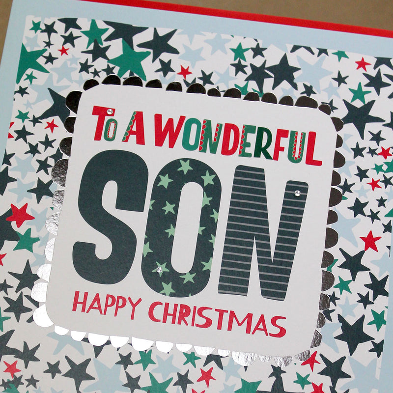 Large Christmas Card To a Wonderful Son (LXTF05)