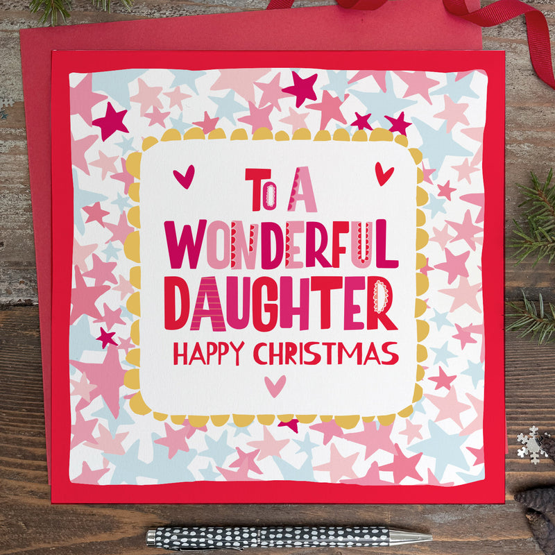 Large Christmas Card To a Wonderful Daughter (LXTF06)