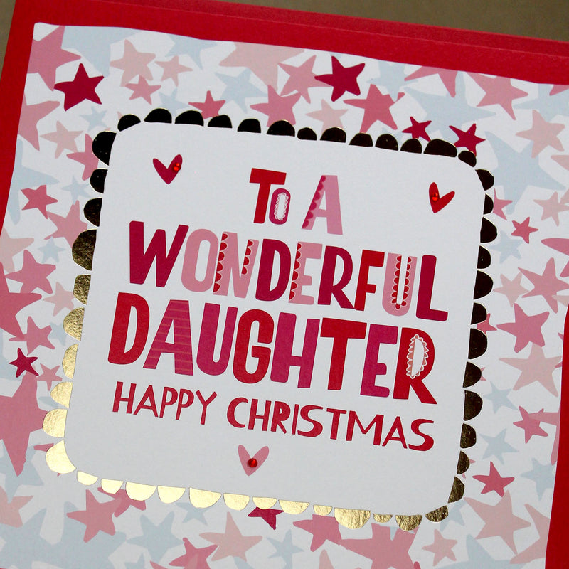 Large Christmas Card To a Wonderful Daughter (LXTF06)