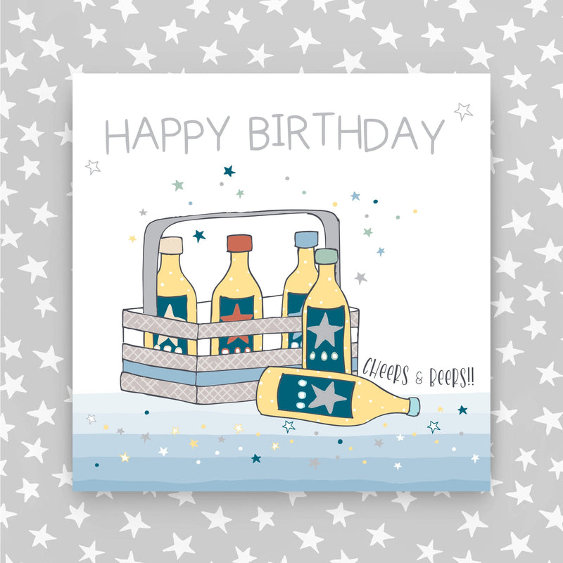 Male Happy Birthday Crate of Beers Greeting Card (MA30)