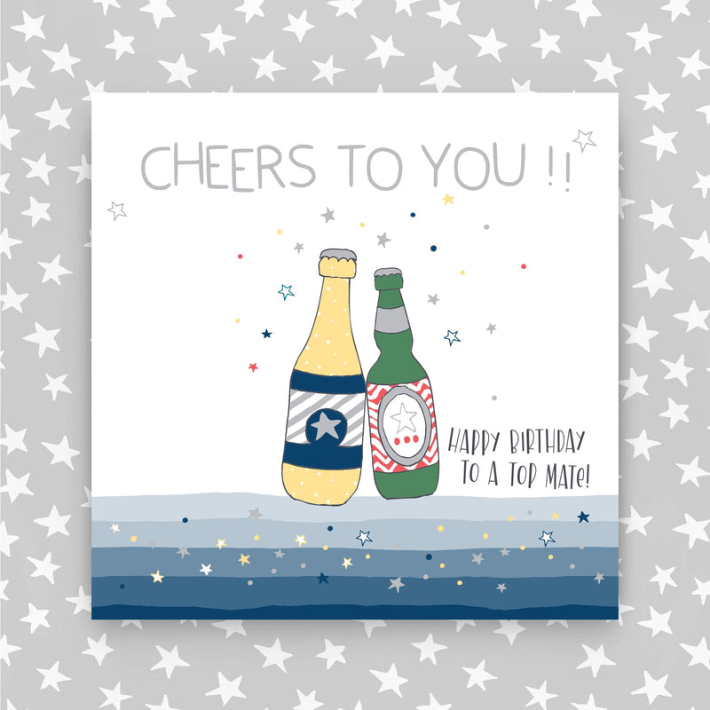 Male Happy Birthday Beers - Top Mate Greeting Card (MA32)