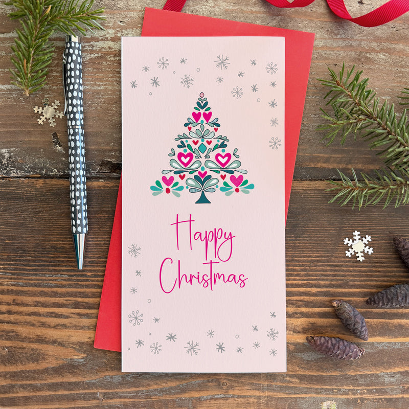 Christmas Money Wallet featuring a decorated tree (MW42)