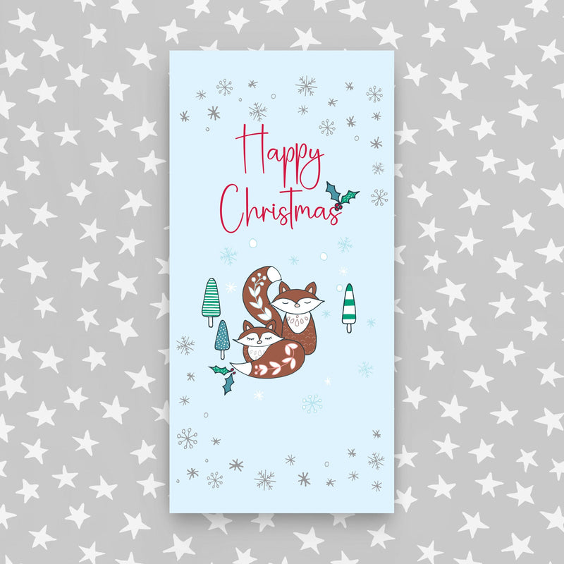Christmas Money Wallet featuring a fox couple (MW47)
