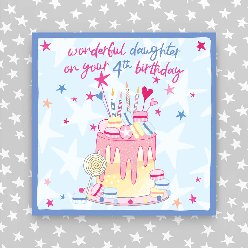 4th Birthday Greeting Card - Daughter (NPH64)