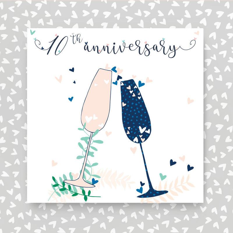 10th Wedding Anniversary Greeting Card (NTJ)