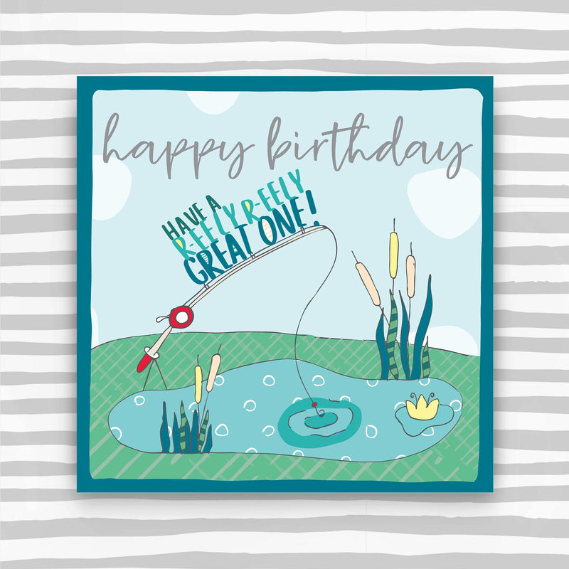 Fishing - Happy Birthday Greeting Card (OC05)