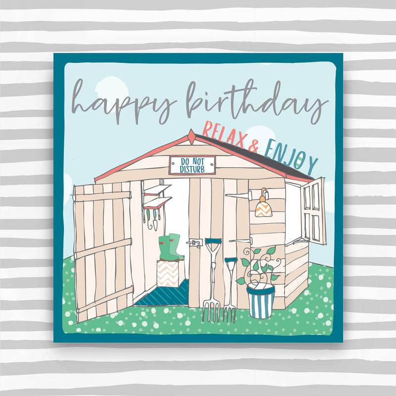 Garden Shed - Happy Birthday Greeting Card (OC13)
