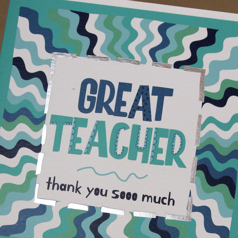 Great Teacher - Thank you sooo much Greeting Card (TF127)