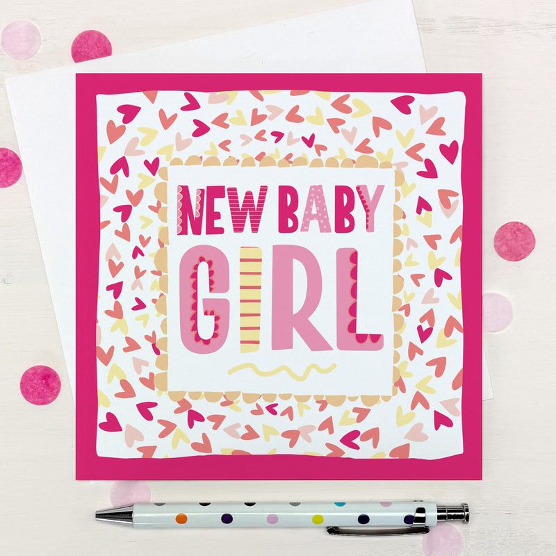 New baby girl Greeting Card (TF162)