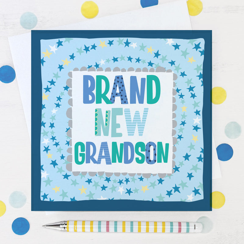 Brand New Grandson Greeting Card (TF163)