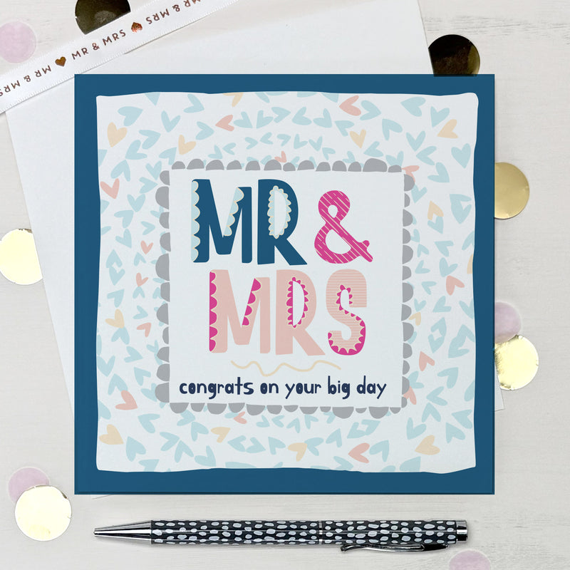 Mr & Mrs Wedding Greeting Card (TF173)